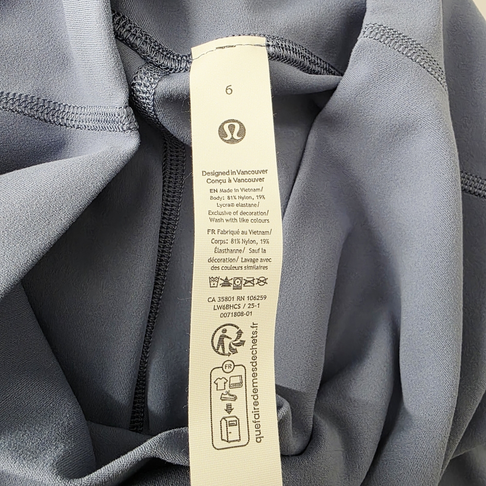 Lululemon Athletica Slate Blue Crop Leggings 6 - Picture 3 of 8